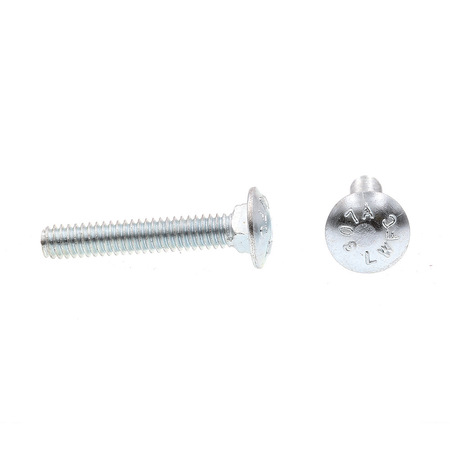 Prime-Line Carriage Bolts 1/4in-20 X 1-1/2in A307 Grade A Zinc Plated Steel 100PK 9062222